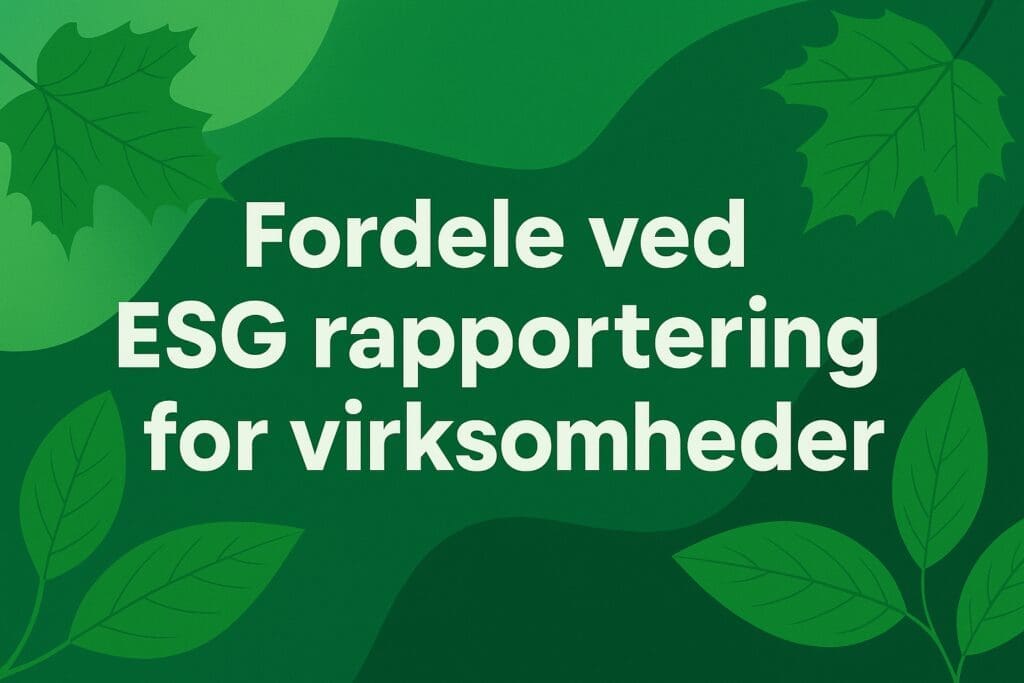 Fordele ved ESG rapportering for virksomheder